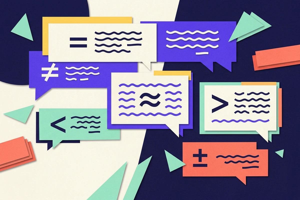 Editorial illustration for How to Use Math Symbols in Everyday Text Messages